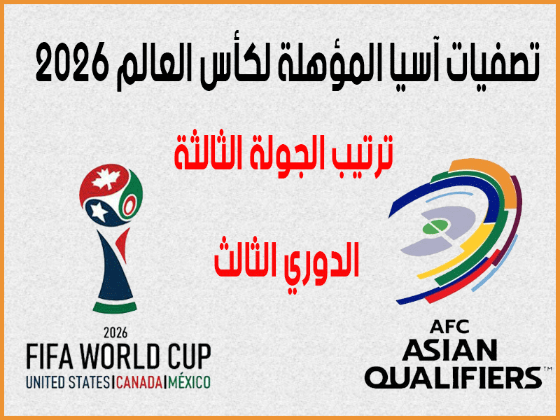 ترتيب تصفيات كأس العالم 2026 آسيا الجولة 3